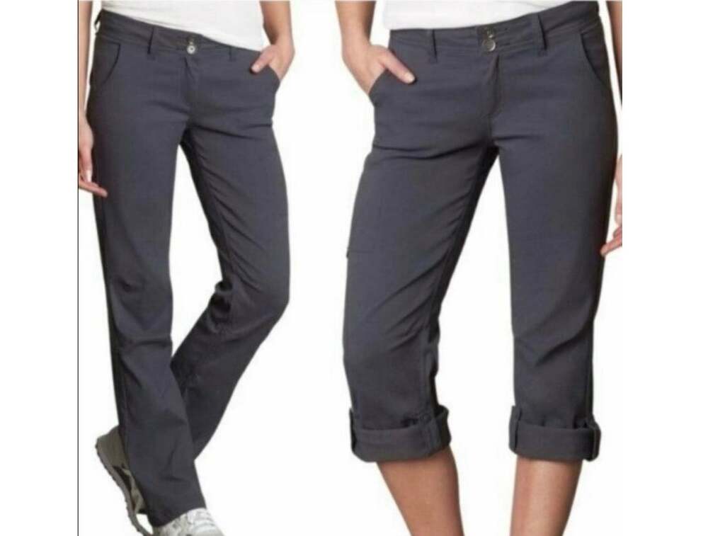 PrAna NWT Halle Convertible Straight Hiking Pants Womens Size 2 Charcoal Gray